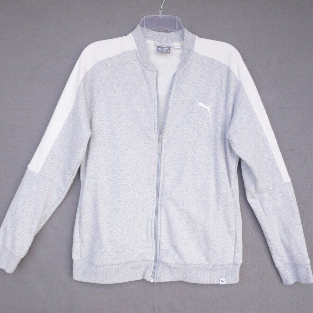 Puma Women's Size XL French Terry Full Zip Logo Track Sweater Jacket